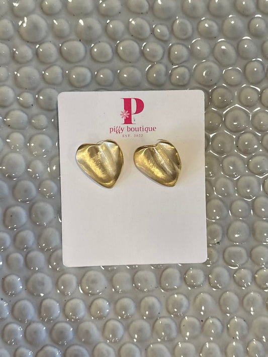 HEART OF GOLD (DIPPED) EARRINGS