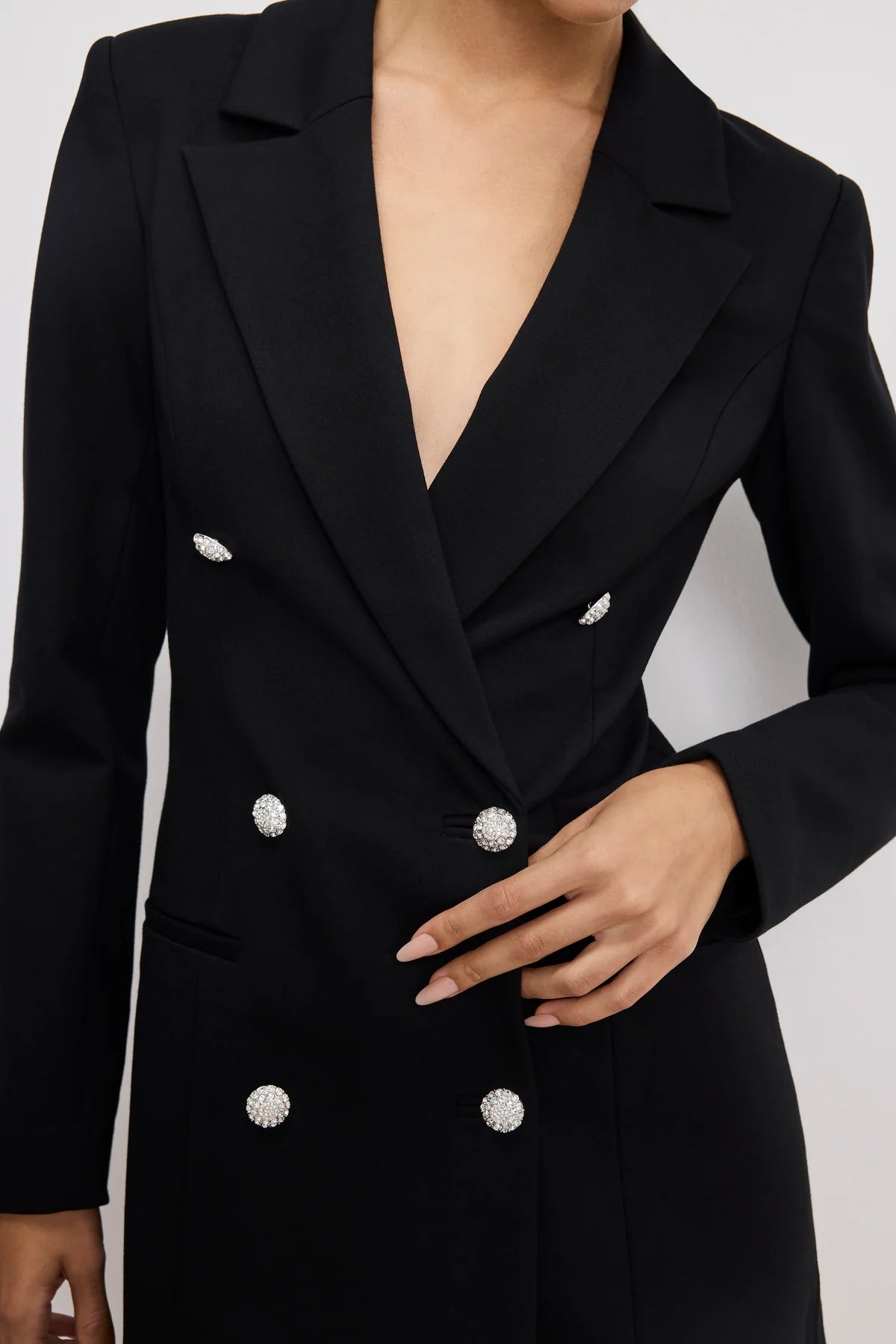 PONTE EMBELLISHED BLAZER DRESS