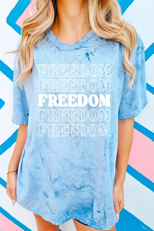 Patriotic America Freedom Color Burst Tee