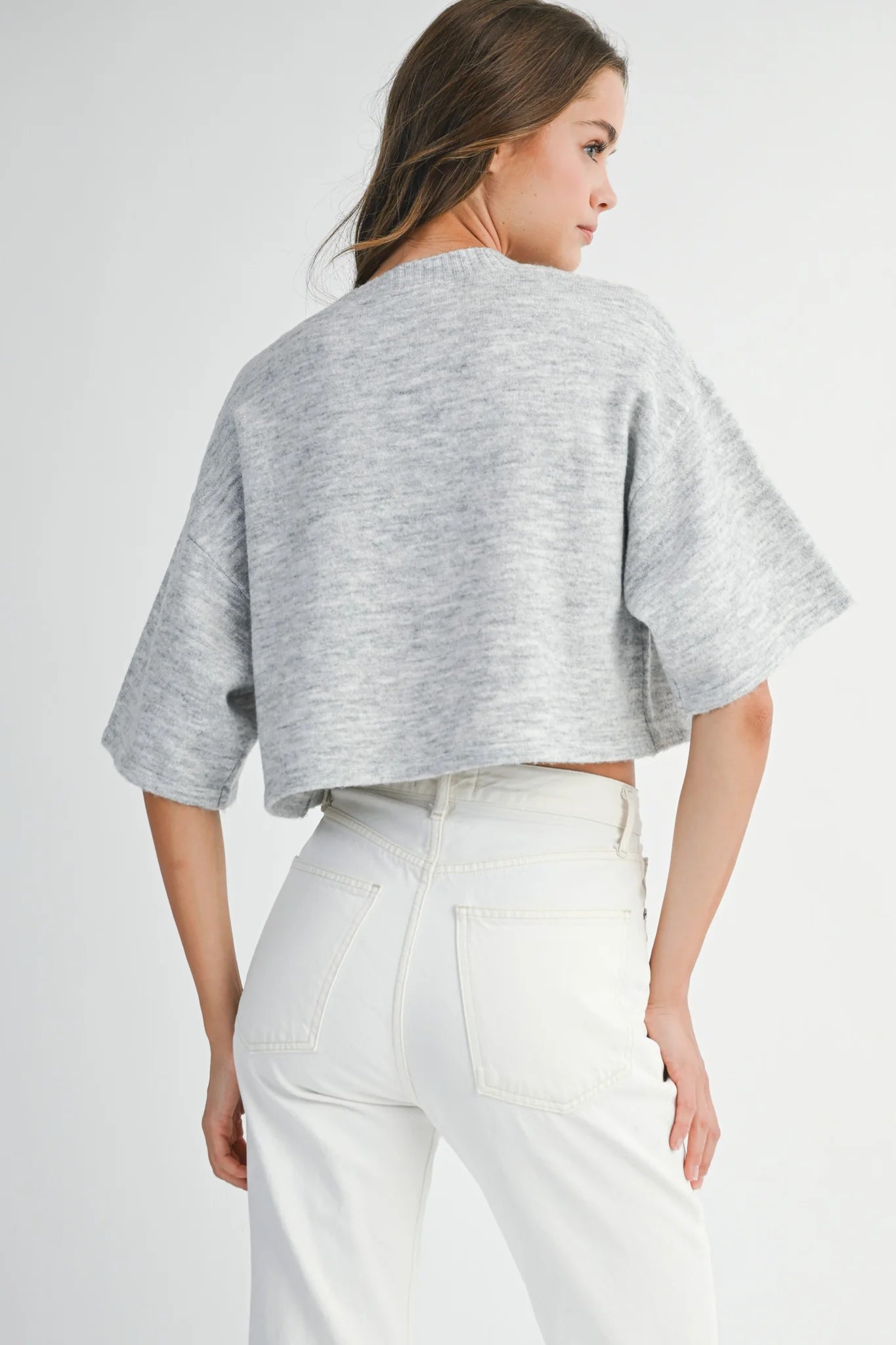 HEIDI BUTTON DOWN CROP CARDIGAN