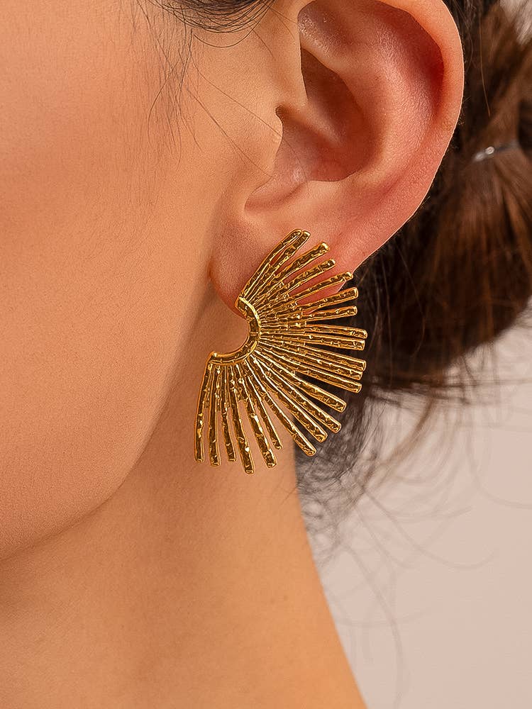 BOISE 18K GOLD STARBURST EARRINGS
