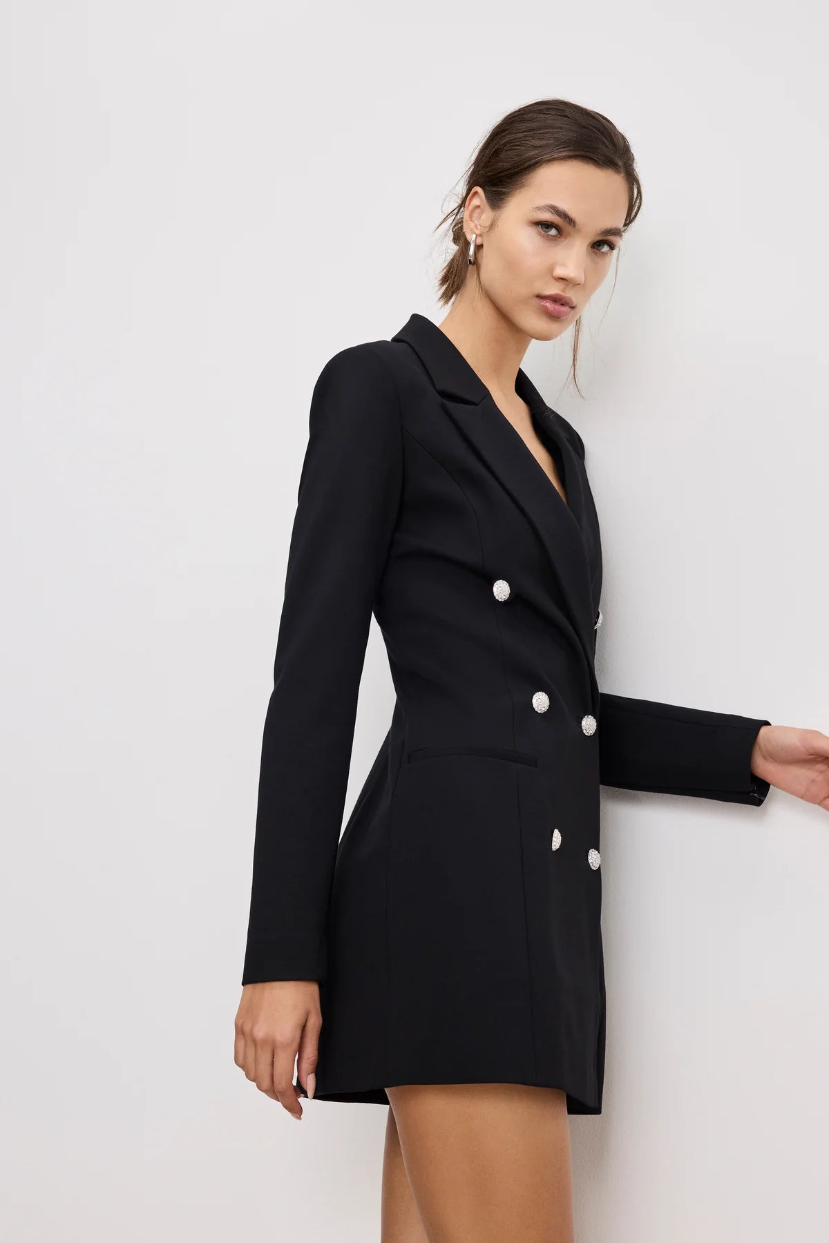 PONTE EMBELLISHED BLAZER DRESS