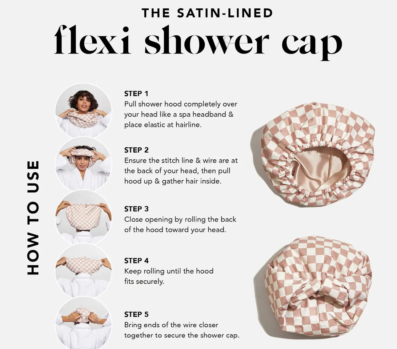 Boutique on sale shower caps