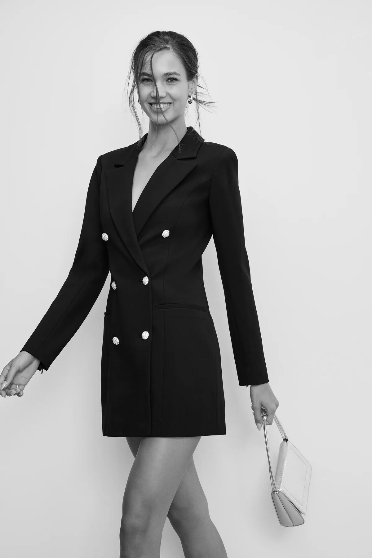PONTE EMBELLISHED BLAZER DRESS