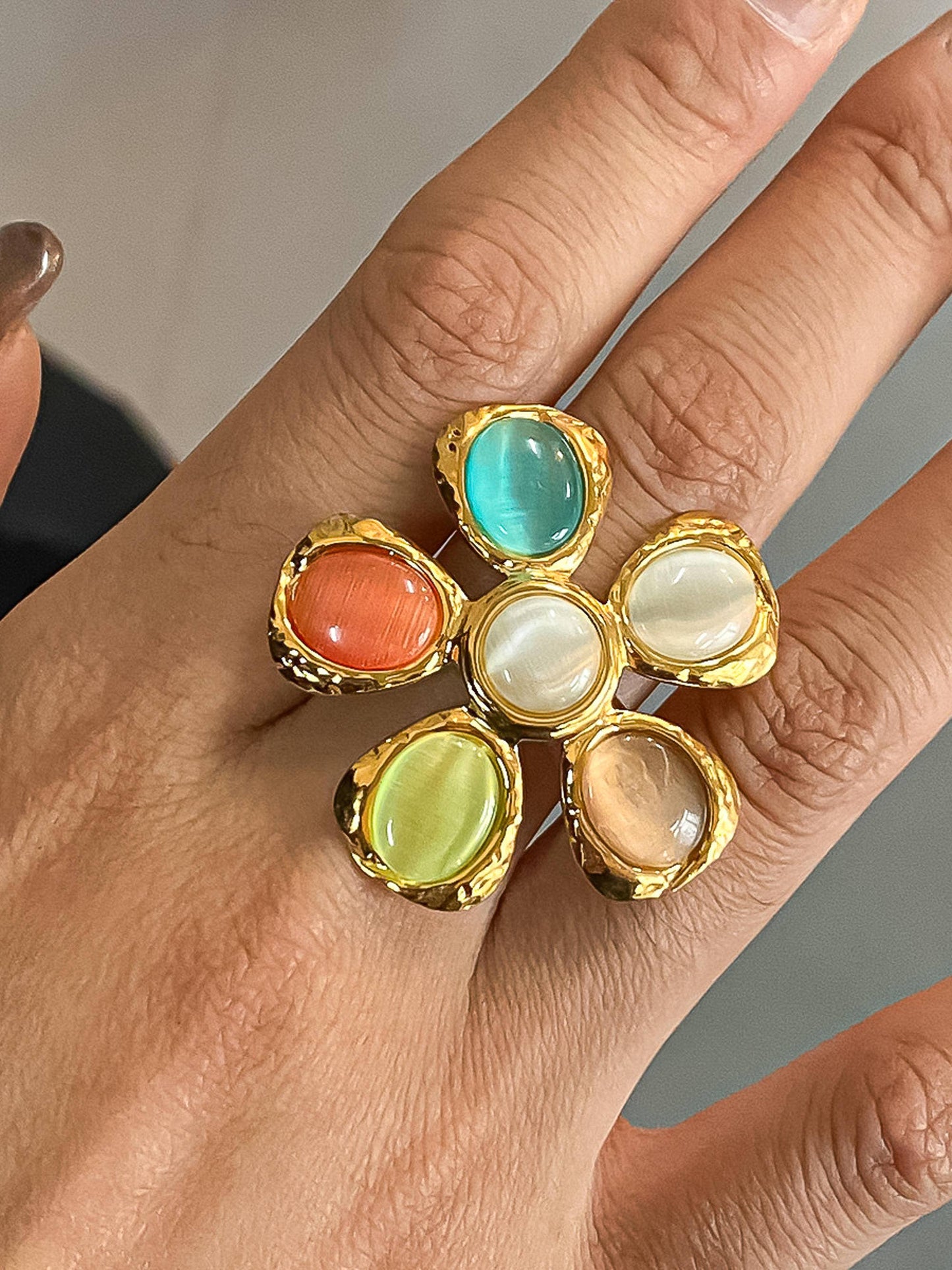 STEF 18K VINTAGE FLORAL RING