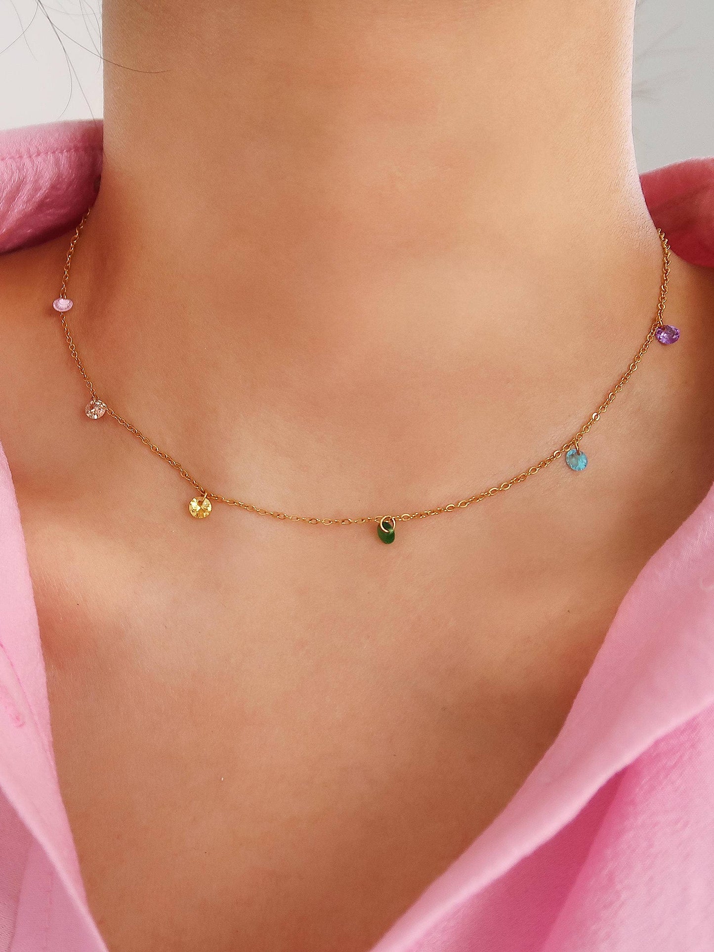 ARIELLE 18K CUBIC ZIRCONIA NECKLACE