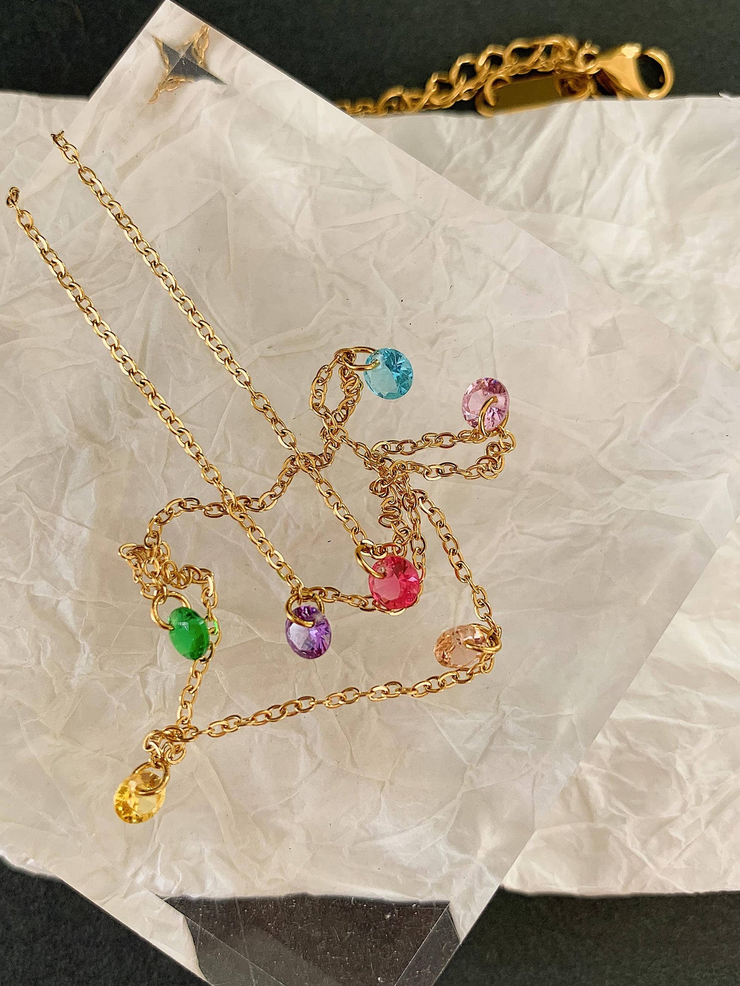ARIELLE 18K CUBIC ZIRCONIA NECKLACE