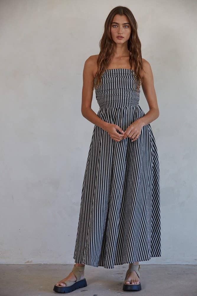 STRIPED MAXI DRESS