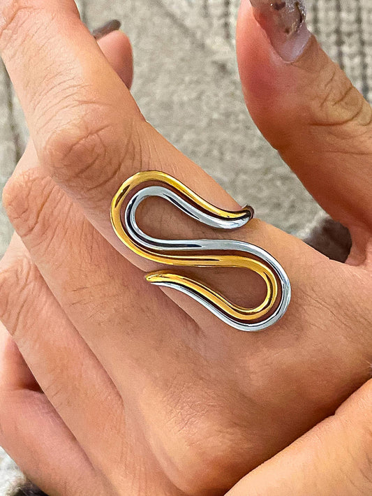 GURU 18K ABSTRACT RING