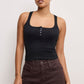 POINTELLE HENLEY TANK TOP