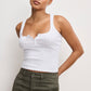 POINTELLE HENLEY TANK TOP