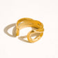 CORI 18K GOLD CRISSCROSS RING