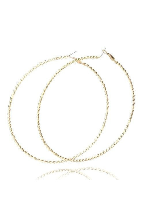 HYPO ALLERGENIC TWISTED HOOP EARRINGS