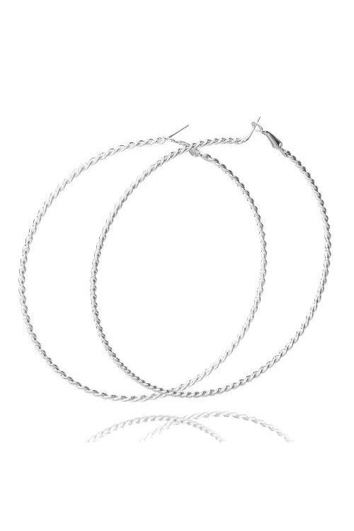 HYPO ALLERGENIC TWISTED HOOP EARRINGS