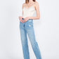 HIGH WAISTED STRAIGHT LEG DENIM JEANS