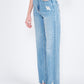 HIGH WAISTED STRAIGHT LEG DENIM JEANS