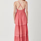 RUFFLE DETAIL MAXI DRESS