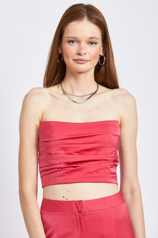 RUCHED TUBE TOP