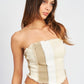 SLEEVELESS BLOCK CORSET TOP