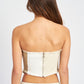 SLEEVELESS BLOCK CORSET TOP