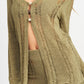 BUTTON UP LADDERED CARDIGAN TOP