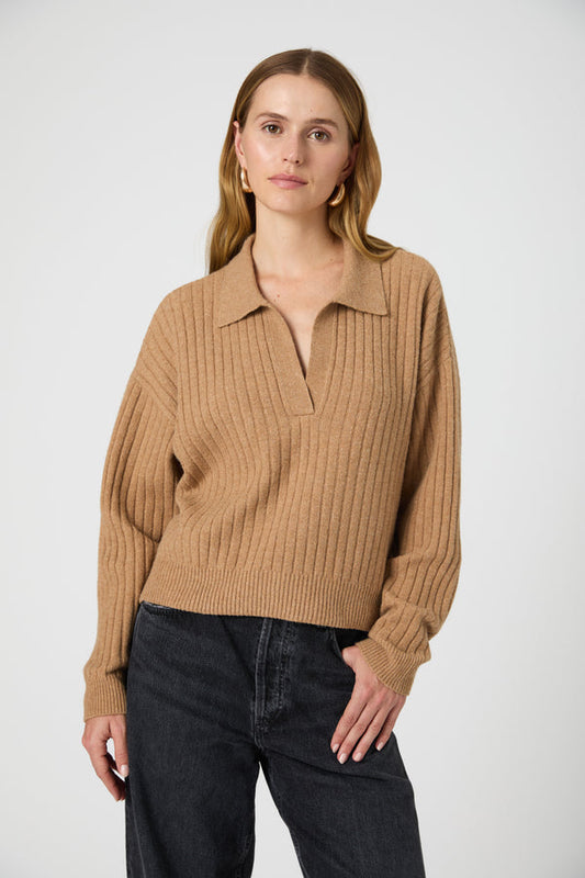 VHARI COLLAR LONG SLEEVE SWEATER