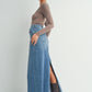 ABBY MAXI DENIM SKIRT