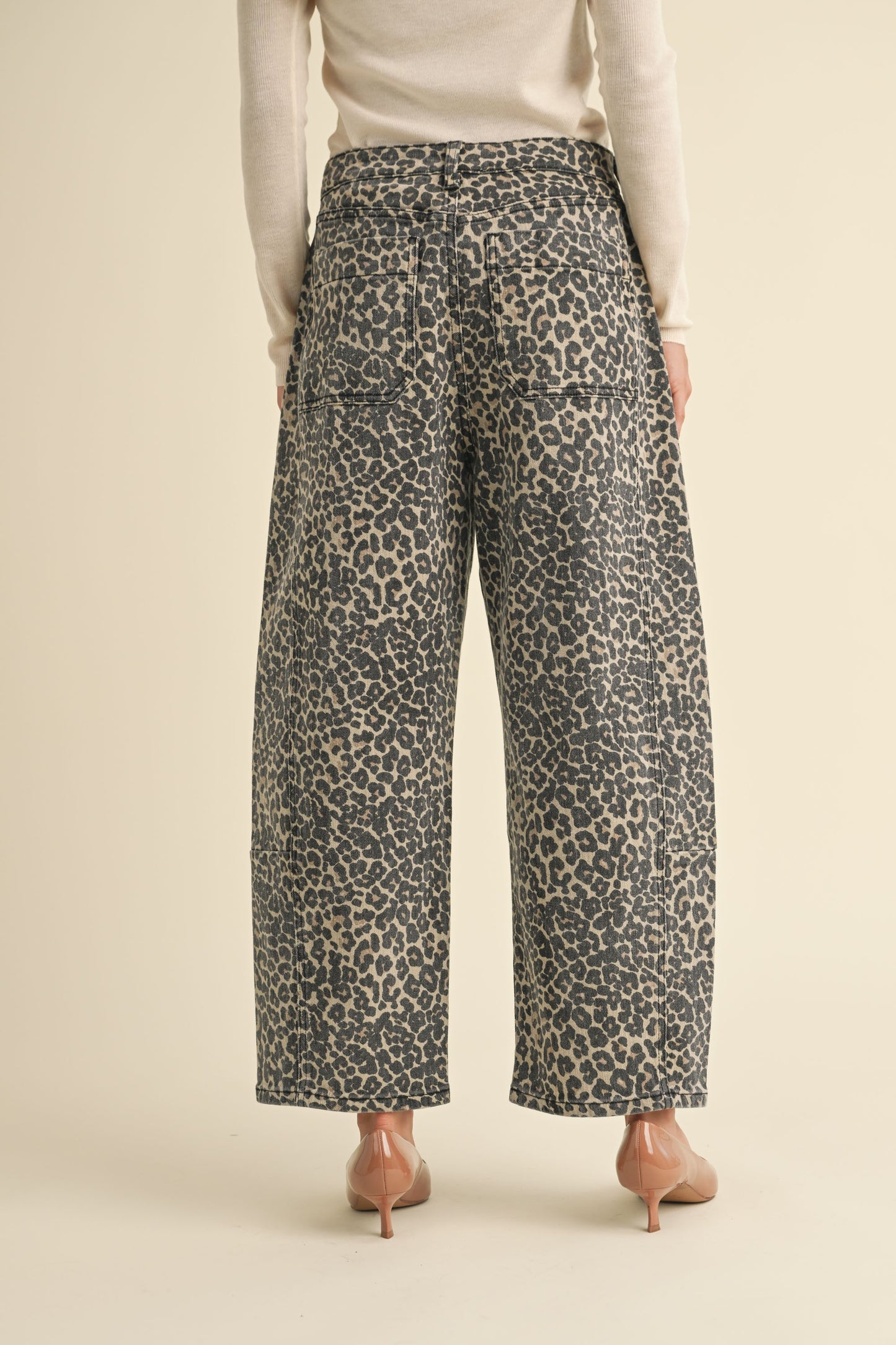 BARREL LEOPARD PANTS