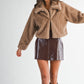 OLESEA FAUX LEATHER MINI SKIRT