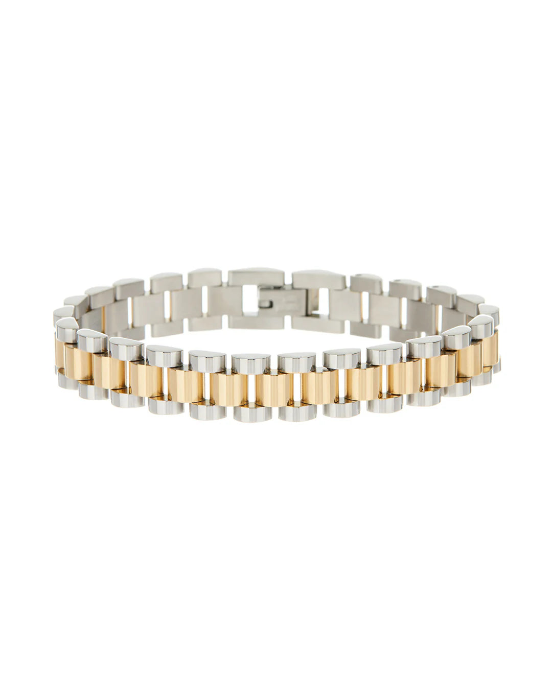 TWO-TONED TIMEPIECE BRACELET