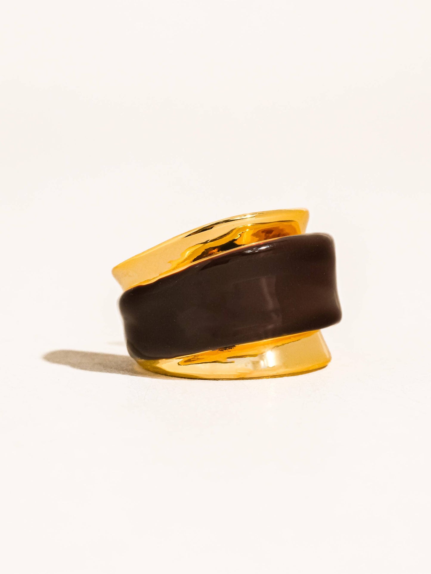 JOSIE 18K GOLD ENAMEL RING