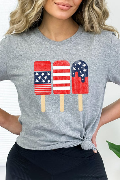 Patriotic American Flag Popsicles PLUS Graphic Tee