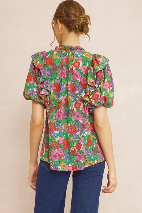 FALL FLORAL TOP