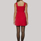 CRIMSON REVERIE MINI DRESS