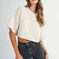 HEIDI BUTTON DOWN CROP CARDIGAN