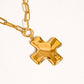 BRAI 18K GOLD CROSS NECKLACE