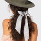 Satin Scarf Scrunchies - Black/Gray