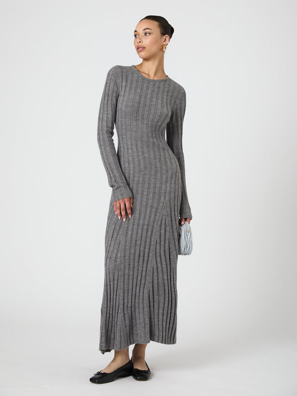 BABYSOFT LONG SLEEVE MIDI DRESS