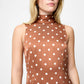 ENNIS SATIN POLKA DOT MIDI DRESS