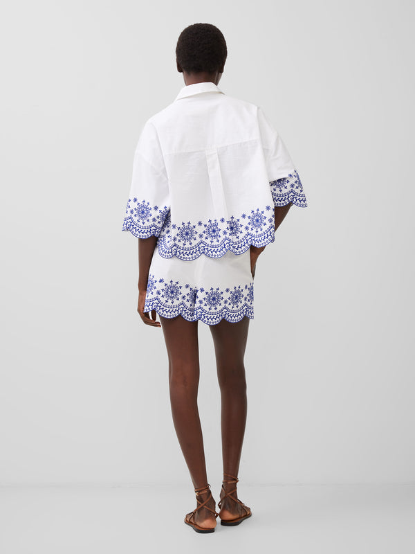 ALISSA COTTON EMBROIDERED SHORTS