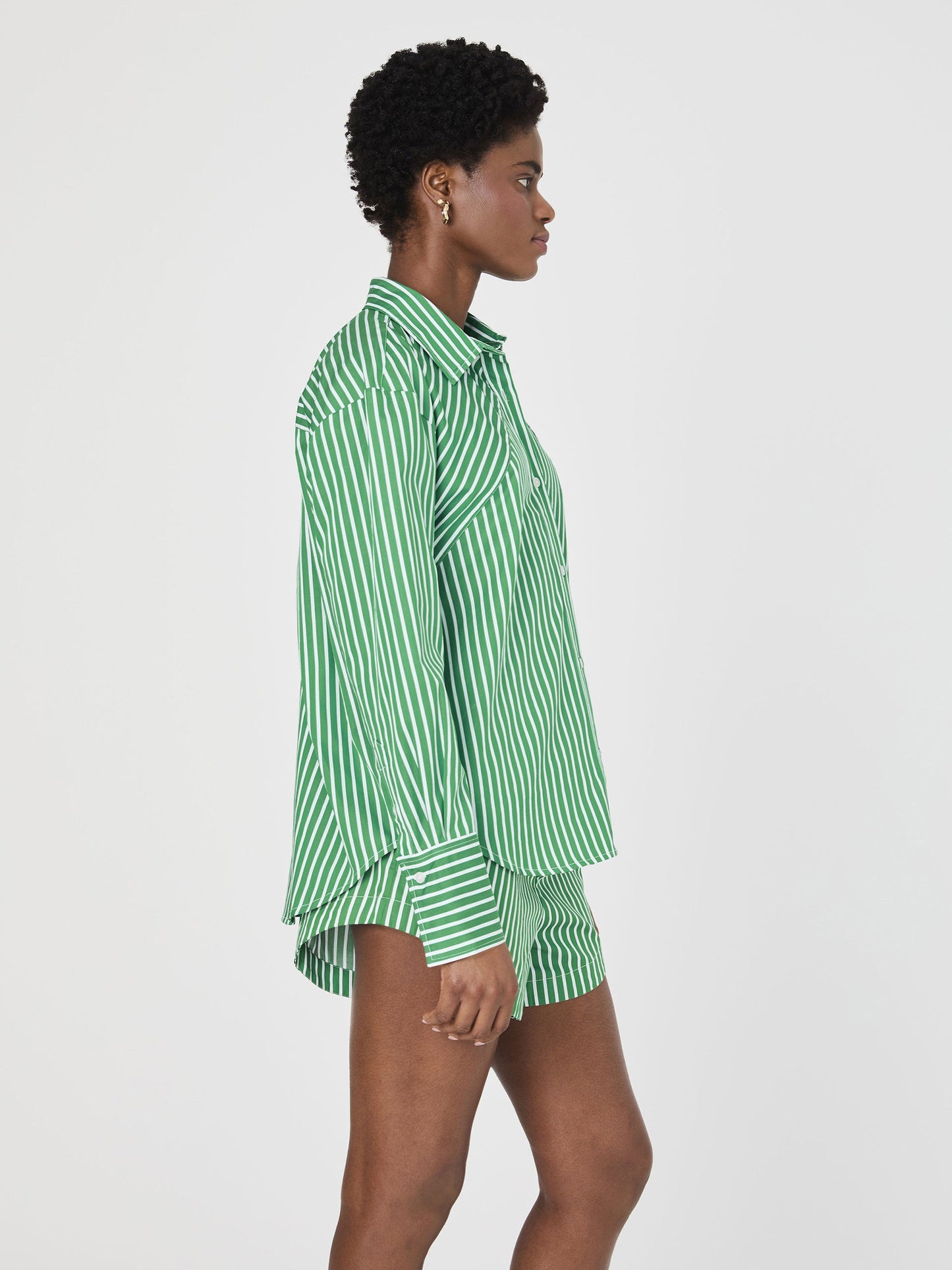 ALEXIS COTTON ANGLED YOKE SHIRT