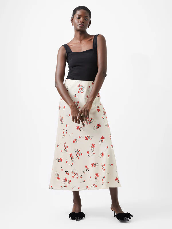 FLORAMOUR ENNIS SATIN MAXI SKIRT