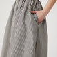 GINGHAM RUCHED WAIST MIDI SKIRT