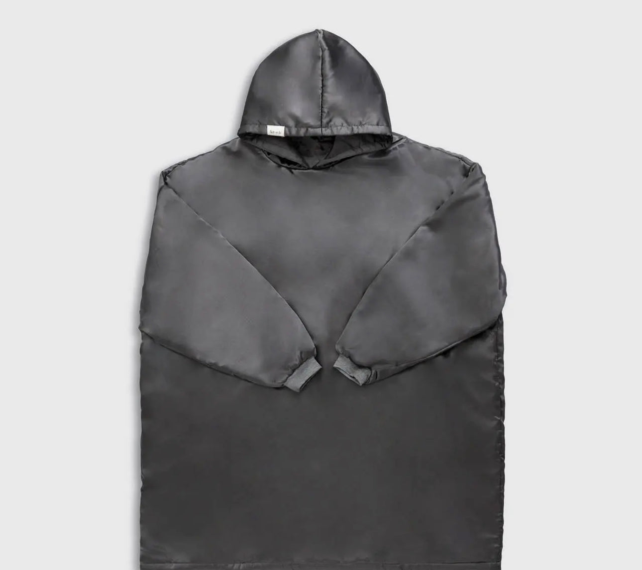 Glazey Satin Hoodie - Charcoal