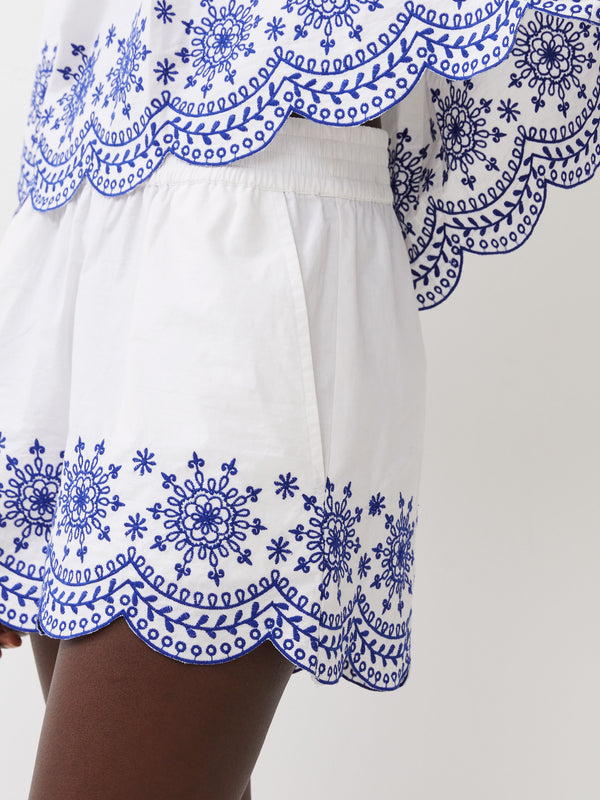 ALISSA COTTON EMBROIDERED SHORTS