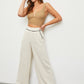 CONTRAST PIPING STRAIGHT PANT