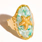 KESHA 18K GOLD STARFISH RING