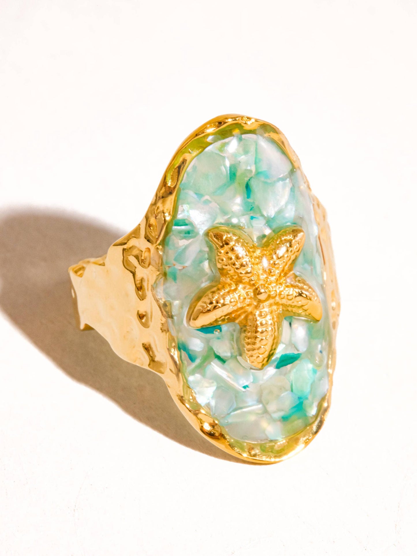 KESHA 18K GOLD STARFISH RING