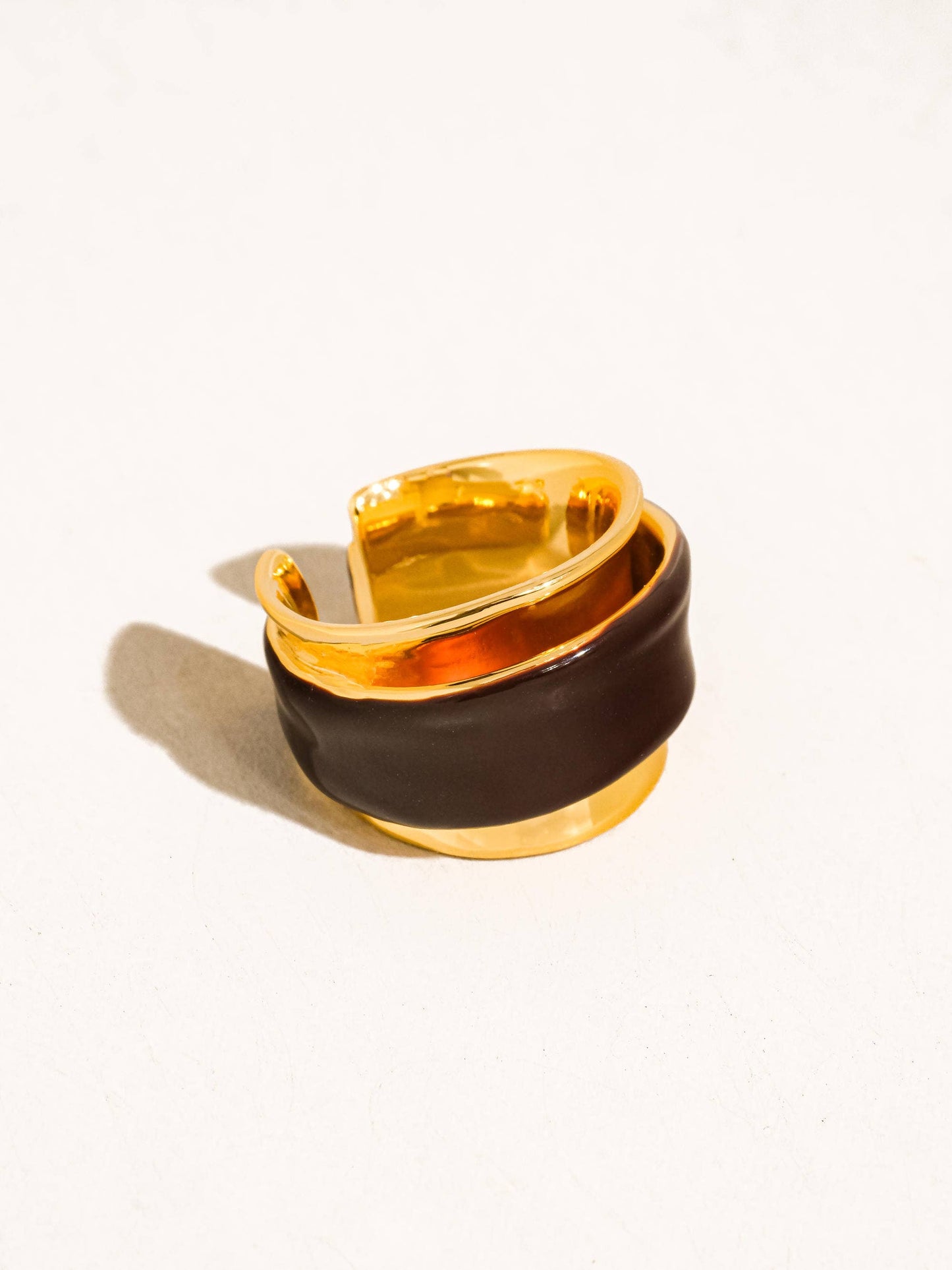 JOSIE 18K GOLD ENAMEL RING