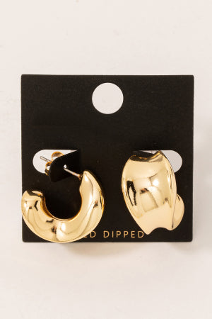 WAVY HOOP EARRINGS